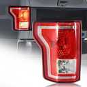 OKLPF Rear Brake Tail Light Compatible With 2015 2016 2017 Ford F150 F150 Replace FL3Z13405A FL3Z13404A,Replacement Red Taillight Assembly,Included Bulbs,Driver and Passenger Side