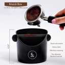 Espresso Knock Box and Silicone Coffee Mat Set Premium Barista Accessories Kit for Espresso Station, includes Microfiber Cleaning Cloth & Heat-Resistant Tamping Mat Anti-Slip Countertop Protection