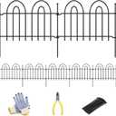 45ft x 13in Garden Fence Animal Barrier, 32 Panels Decorative Garden Fence Border, No Dig Garden Fence Panels, 1.8in Gap Rustproof Metal Stakes, Ground Defense Border Fence for Outdoor, Yard, Patio