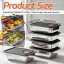 10 Set Stainless Steel Food Containers with Lids, Metal Leak-Proof Food Storage Containers Reusable Stackable Meal Prep Container for Lunch Picnic Travel, Dishwasher & Freezer Safe (16 oz)