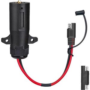 7 Pin Power Access, 7 Way Trailer Plug to SAE Cable, 7 Pole Round RV-Style Trailer Plug to 12 AWG SAE Cable 12V Connector with Reverse Adapter for RV Truck (1.08FT)