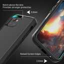 4 x Dikes for iPhone 13 Heavy Duty Phone Case, 3-Layer Pocket-Friendly Durable Full Body Protection Dropproof Protection Shockproof Non-Slip Protective Case for iPhone 13 Case with Screen Protector(Black)