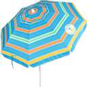 Tommy Bahama 6' UPF 50+ Tilt Beach Umbrella with Integrated Sand Anchor, Wind Vent, and Carry Bag