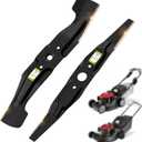 Lawn Mower Blades for Honda HRR216 HRR216K9 VKA VYA, HRX217, High Lift Mulching Blades for Walk Behind Mowers, 21" Twin Blade Set Replaces OEM no. 72531-VH7-000 & 72511-VH7-000 (Set of 2)
