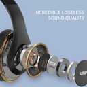Uliptz Wireless Bluetooth Headphones, 65H Playtime, 6 EQ Sound Modes, HiFi Stereo Over Ear Headphones with Microphone, Foldable Lightweight Bluetooth 6.0 Headset for Travel/Office/Cellphone/PC, Black