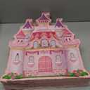 Princess Castle Piata Bundle Girl Princess Party Piata Set Include Pink Castle Piata stick and Blindfold Mask for Princess Theme Birthday Party Supplies Decor, 16.1 x 13.4 x 3.2 Inch