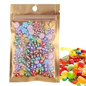 Wekoil 100 Pcs Clear Golden Zip Lock Mylar Bags Resealable Packaging storing Zipper Pouches Product Storage Samples office Warehouse Seal Storage Foil Lined Grip Seal Wrap 9x16cm(3.5 x 6 inch): Home & Kitchen