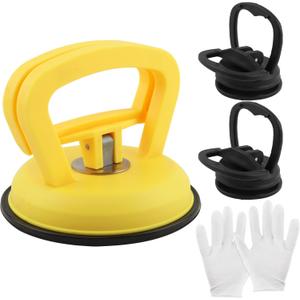 3 Pack Car Dent Puller, ABS Removal Suction Cup Dent Puller with Gloves, Powerful Suction Car Repair Remover Tool for Cars, Glass & Furniture