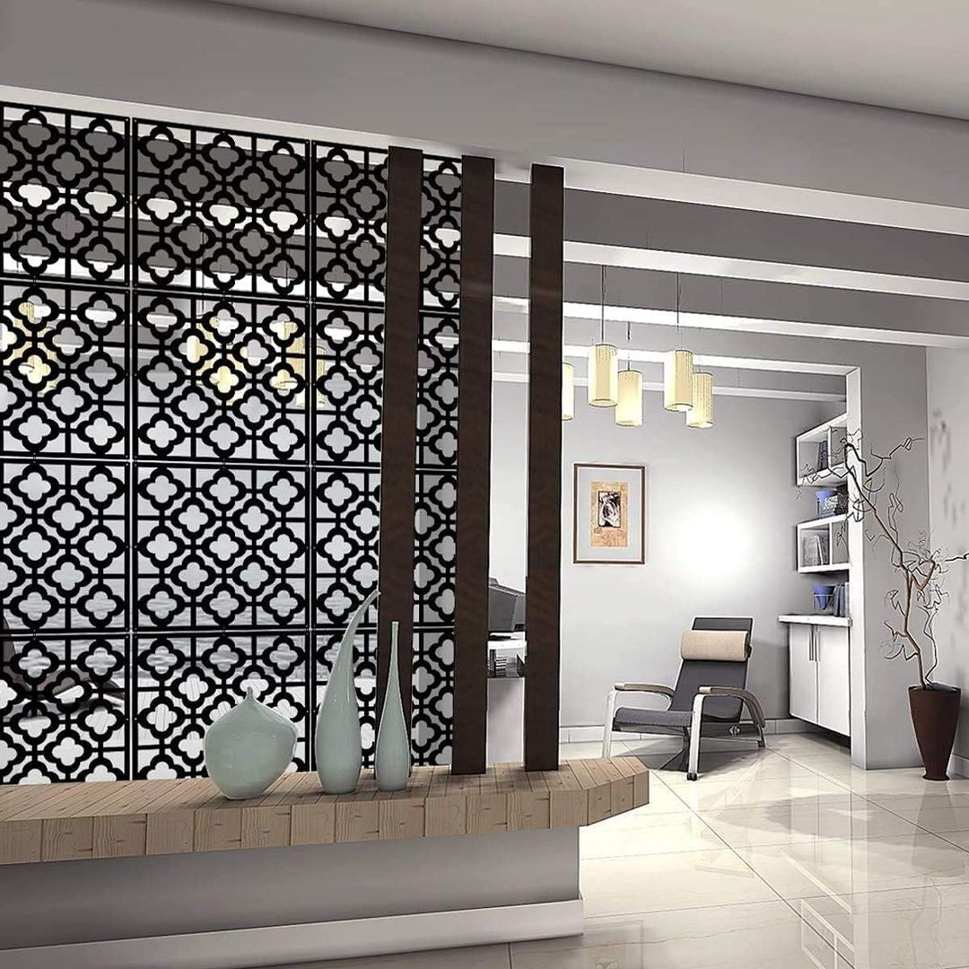 Kernorv Hanging Room Divider Made of Environmentally PVC, 24 PCS Partitions Panel Screen for Decorating Bedroom, Dining, Study and Sitting-Room, Hotel, Bar and Restaurant