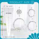 5 Pcs Acrylic Quilting Template Ruler 10 Inch Dresden Plate Template for Quilting Blanket Making Clothing Craft DIY(Transparent)