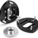 Bevinsee Adjustable Front Camber Plates Compatible with VW Golf MK7 Black