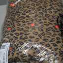 Amazon Essentials Girls' Long Heavyweight Hooded Puffer Jacket, Camel Cheetah Print, Medium