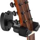 Donner Locking Guitar Wall Mount 1-Pack, Auto Lock Guitar Wall Hanger For Guitar Bass, Black (1-Pack)