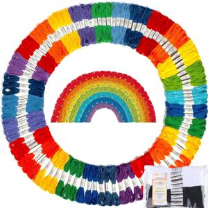 Athenas Elements Embroidery Floss | Rainbow Thread for Embroidery, Cross Stitch Thread, Crafting Arts Embroidery Strings Bulk (110)