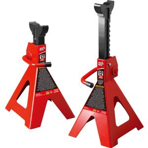 BIG RED T41202 Torin Steel Jack Stands: 12 Ton (24,000 lb) Capacity, Red, 1 Pair