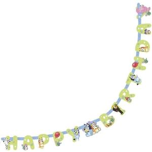 SET OF 2, Multicolor Paper Jointed Banner (Pack of 1) - 6 ft. - Adorable Bluey Design, Perfect Decoration For Birthday Parties, Themed Events, & Celebrations