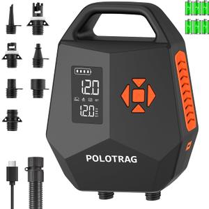 Electric Paddle Board Pump Rechargeable, 20PSI SUP Pump 12000mAh Paddleboard Pump with Inflation & Deflation, Auto-Off, Portable Air Pump for Inflatables, Kayak and Air Mattress