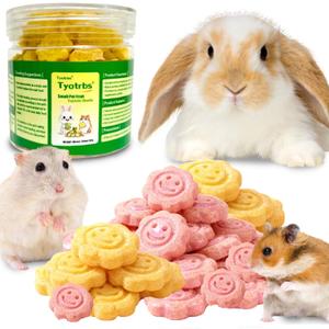 Flower Chews Treats Grain Natural Snacks, for Hamsters, Rabbits, Guinea Pigs & Gerbils Crunchy (BBD 08/14/26)