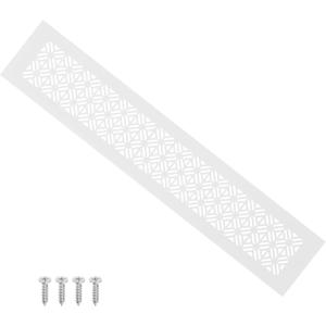 PATIKIL 16 x 3 Inch Door Air Vent Cover, Heavy Duty Aluminum Grille Ventilation Cover Louvered with Mounting Screws for Cabinet Wardrobe Door, White