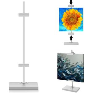Tabletop Picture Frame Easel Stand 16. 5 Inch Adjustable Metal Frames Holder Stand Table Display Easel Picture Display Floor Art Holder for Home Exhibition Restaurant (Silver)