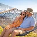 SUNCREAT Outdoor Hammock, 2 Person Hammock with Carrying Bag, Gray