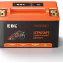EBL Lithium YTZ10S-BS, 180CCA Lithium LiFePO4 Motorcycle Battery, 12V 6Ah ATV, UTV, Jet Ski, 4 Wheeler, Quad, Riding Lawn Mower, Tractor, Scooter, PWC, Seadoo, Polaris and Generator Battery