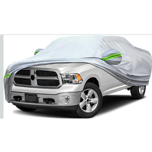 KEYOOG Truck Pickup Car Cover, 6layer Allweather Waterproof, Heavy Outdoor Car Cover, Universal in All Seasons, Snow Protection, Acid Rainproof, Sunscreen, UV Protection, length Up to 237 " Silvery