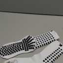 Lux Dual Grip Socks - Soccer Grip Socks for Men and Women. GripArray Performance & Comfort (Large, White)
