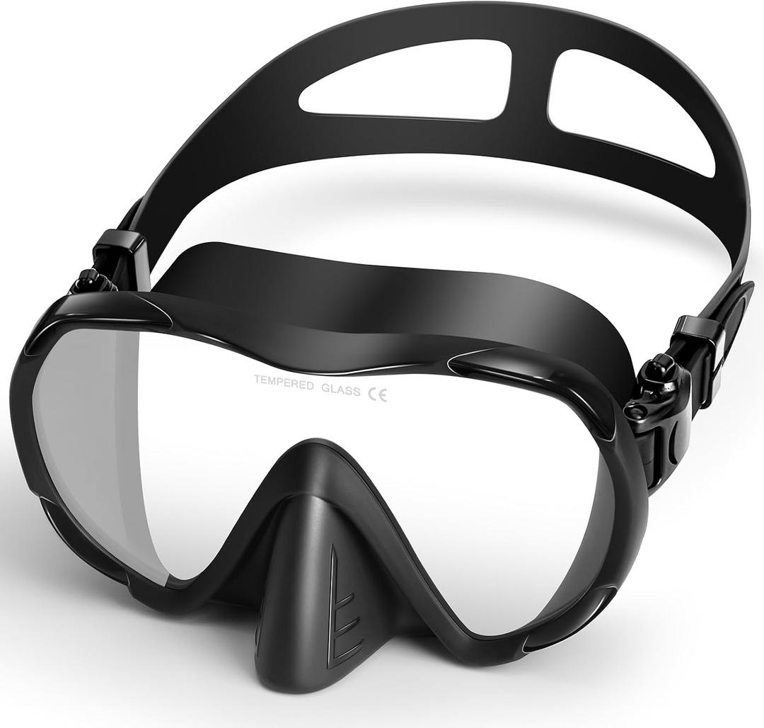 Adult Swim Goggles with Nose Cover, Wide View Diving Mask No Leak Swimming Goggles for Men Women Youth