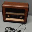 PRUNUS J-199 Large Vintage Radio Bluetooth, AM FM Radio Shortwave, 15W Crystal Speaker, Support AUX/TF Card/USB Playing, AC Charging, Rechargeable Battery and Battery Operated Radios, MIC Recording