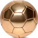 DLUGOPIS Golden Mini Soccer Ball Size 2 Toddler Soccer Ball Kids Soccer Ball Age 3-8 for Trophy Boys Girls Outdoor Grass Yard Toys Sport Gift