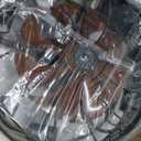 18" Black Caged Ceiling Fan with Lights, Bladeless Industrial Ceiling Fan with Remote, 6 Speeds, Farmhouse Ceiling Fan Light Fixture for Kitchen, Bedroom(Bulbs Not Included)