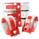 Heavy Duty Packing Tape with Dispenser - 8 Pack 1.88 in x 60 yd Clear Package Tape for Shipping Moving Storage and Mailing, Total 480 Yards