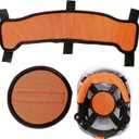 Aolamegs Hard Hat Sweatband and Top Pad - 1 Set Washable Hard Hat Sweat Bands with Helmet Padding,3-Layer Fabri Hardhats Sweat Liner Replacement,Hardhat Accessories for Welding/Construction Helmet