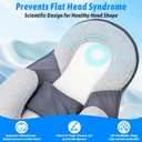 Feeding Pillow Anti Overflow Feeding Pillow for Reducing Spit-Up, Safety Nursing Pillow, Gray