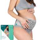 Koala Babycare Maternity Belly Bands for Pregnant Women One Size Fits All - Pregnancy Belly Band for Abdomen, Pelvic Pain, Waist and Back Support - Maternity Belt for all Stages of Pregnancy (Leopard)