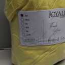 ROYALE LINENS 300 Thread Count 100% Long Staple Combed Cotton Fitted Sheet Twin - Super Soft Deep Pocket Bottom Sheet - Fitted Sheets Only - Elastic Sheets (Twin, Yellow)