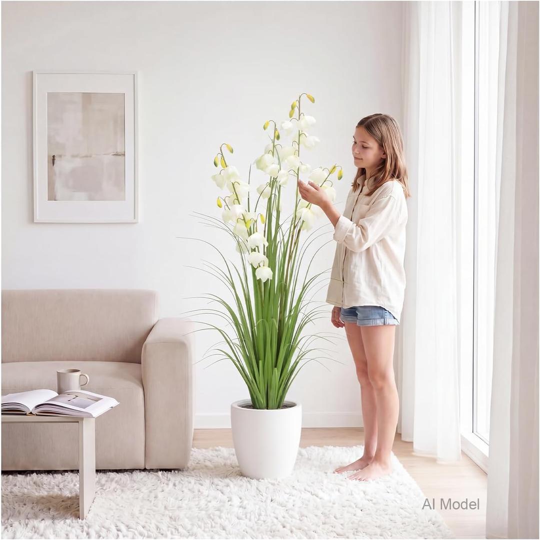 4FT Tall Potted Lily of the Valley Artificial Plant