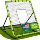 Baseball Rebounder Net 4x4.5 Ft Pitchback Trainer Bounce Back Fielding Net for Baseball and Softball Rebound Solo Practice with 3 Ball Return Angles