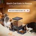 oneisall Automatic Cat Feeder for 2 Cats, 20 Cups/5L Automatic Cat Food Dispenser for Small Pets Indoor, Timed Cat Feeder for Dry Food