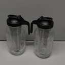 Cold Brew Coffee Maker 64 Oz Mason Jar Iced Coffee Maker 2 Set Half Gallon Glass Pitcher With Pour Spout Lids 2 Quart Wide Mouth Cold Brew Pitcher With Strainer For Fridge, Lemonade, Cold Brew, Milk