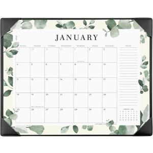 Cabbrix Desk Calendar 2026 with Desktop Mat, 21" x 16.5" Large Desk Calendar Covering January 2026 to December 2026, 12 Months Desktop Calendar for Home Office School Planning, Greenery