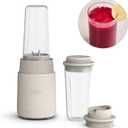 bella 6 Pcs Portable Rocket Blender, Juicer & Smoothie Maker, Press & Twist Design, EverGood & BPA Free Dishwasher Safe Parts, 4 Tip Stainless Steel Blade, Cord Wrap, 240 Watt Motor, Oatmilk (1.7 Cup)