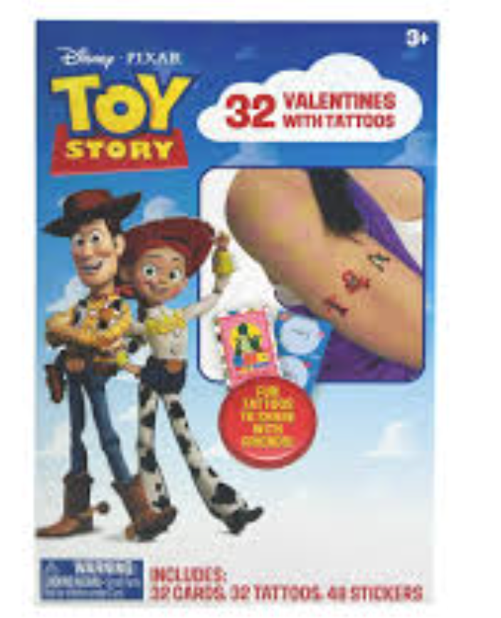 Disney · Pixar Toy Story Valentine Cards with Tattoos, 32 ct 
2 Pack
