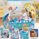 ZimiTeda Cat & Dog Kids Ball Pit for Toddler with Basketball Hoop Foldable Pop-Up Baby Ball Pool for Girls Boys Indoor & Outdoor Game 47.24"/120cm Wide Plyahouse Tent (Balls NOT Included)