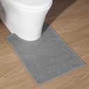 chakme Bathroom Rugs Mat U-Shaped 24x17, Ultra ThinNon Slip Bath Mat Small Quick Dry Absorbent Bath Matfor Bathroom Floor, (Dark Grey, U-24"x17")