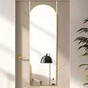 Otlsh 16"50" Arch Wall Mirror, Over The Door, Thin Frame Aluminum Alloy for Bedroom, Living Room, Entryway - Gold
