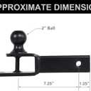 864209 3 in 1 ATV/UTV Trailer Hitch Towing Ball Mount with 2 inch Trailer Ball, Fits 2 inch Hitch Receiver