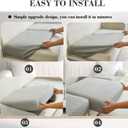 Sofa Covers Couch Covers for Sofa Pet Friendly Couch Cushion Covers Universal Sofa Covers Washable Stretch Slipcovers for Sectional Sofa (Texture Light Gray,Back Cover L)