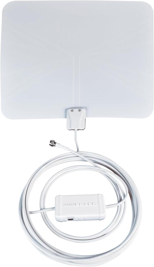 Winegard FlatWave Amped Pro HDTV Indoor TV Antenna  Bluetooth Signal Meter, Integrated Channel Finder, Up to 60 Mile Range, TH-3000